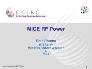 Ppt Ictf Progress On The Mice Rf System Powerpoint Presentation Free