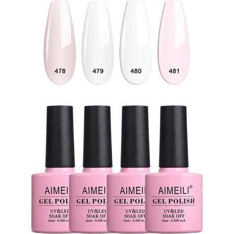 Aimeili Couleurs Ml Vernis Gel Semi Permanent Naturel Nude Blanc