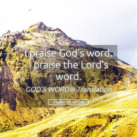 Psalm Gw I Praise Gods Word I Praise The Lords