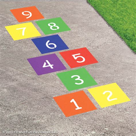 Classic Hopscotch Reusable Playground Stencil Fit And Fun Playscapes Llc