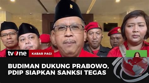 Hasto Soal Budiman Sudjatmiko Dukung Prabowo Mundur Atau Sanksi