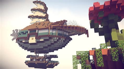 Minecraft Sky Factory 3 Fantasy Airship Build Time Lapse Youtube