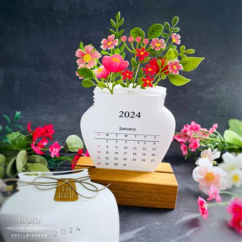 Spellbinders- DIY 2024 Desk Calendar - H MADE BOUTIQUE