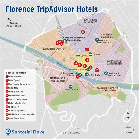 Florence Hotel Map