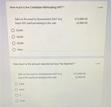 Solved Question Text The Following Vat Balances Were Off