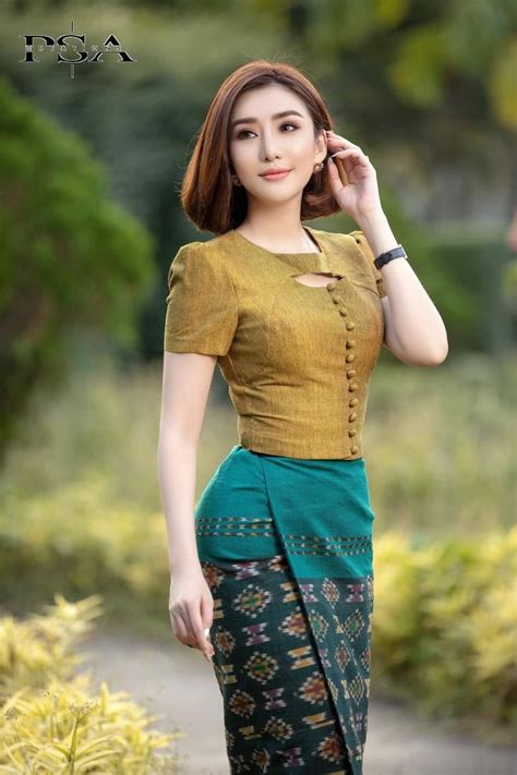 Pin By Araya Hargate On Burmese Outfit Quick Outfits Myanmar Dress