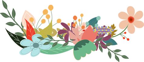 Flores De Colores Vectores De Dominio Público