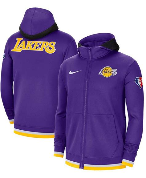 Nike Mens Los Angeles Lakers 75th Anniversary Performance Showtime Full Zip Jacket Macys