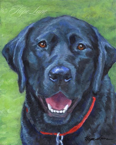 Black Lab Print Black Dog Art Labrador Art Dog Painting | Etsy