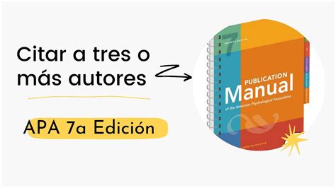 Citar a tres o más autores en APA 7a edición YouTube