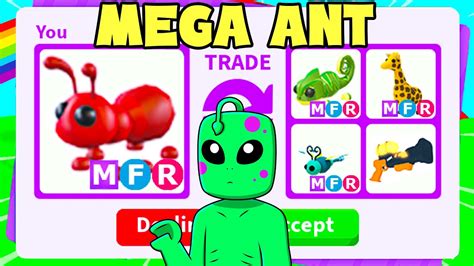 I Traded The WORLDS First MEGA ANT Adopt Me YouTube