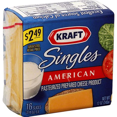 Kraft Singles Cheese Product, Prepared, American | Packaged | Quality Foods