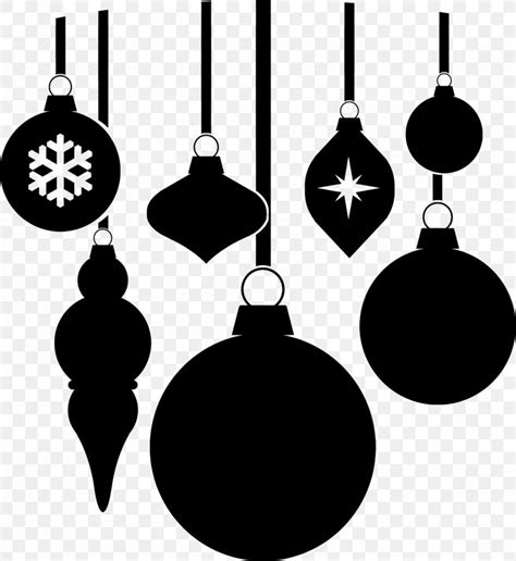 Black And White Christmas Ornament Clip Art, PNG, 1839x2005px, Black ...