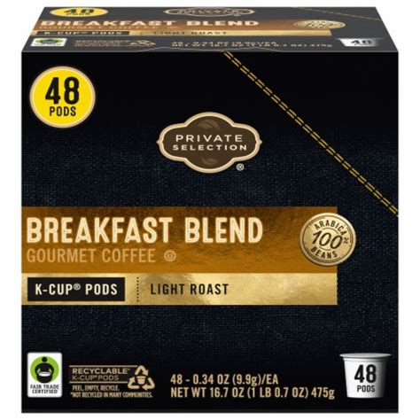 Private Selection Breakfast Blend Light Roast K Cup Coffee Pods Ct