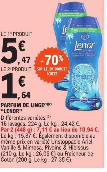 Promo Parfum De Linge Lenor Chez E Leclerc Icatalogue Fr