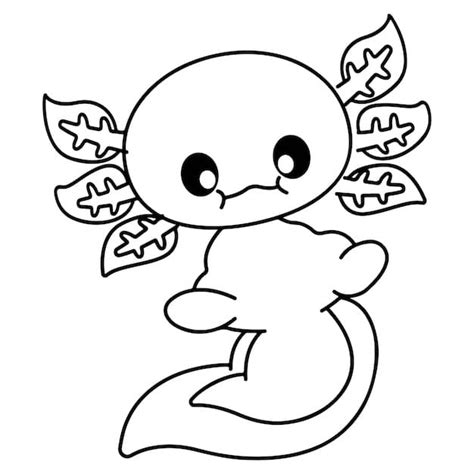 Cute Axolotl Coloring Page Download Print Or Color Online For Free