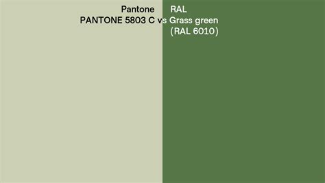 Pantone 5803 C Vs Ral Grass Green Ral 6010 Side By Side Comparison