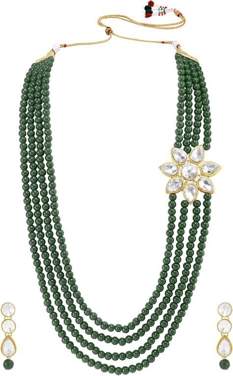 Amazon Aheli Gold Plated Green Traditional Indian Stylish Kundan