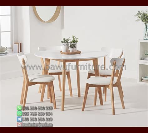 Jual Set Meja Makan Minimalis 4 Kursi Modern Terbaru Bawu Furniture