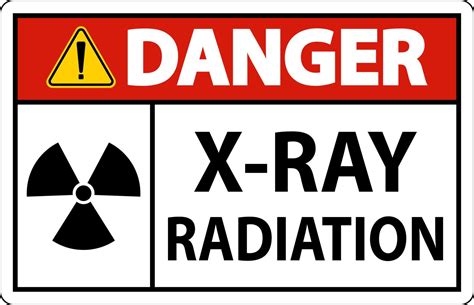 Danger X Ray Radiation Sign On White Background 10814896 Vector Art At