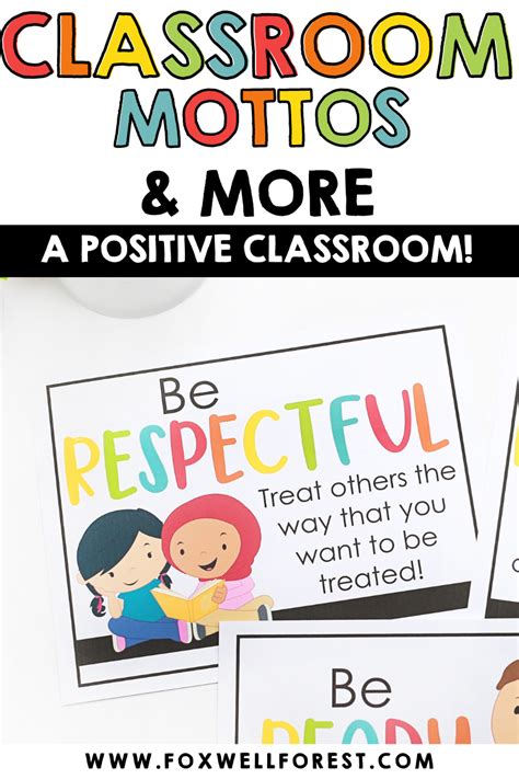 5 Classroom Mottos For A Positive Classroom Foxwell Forest