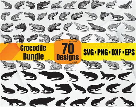 High Quality Crocodile SVG Bundle Alligator Svg Alligator Head Svg