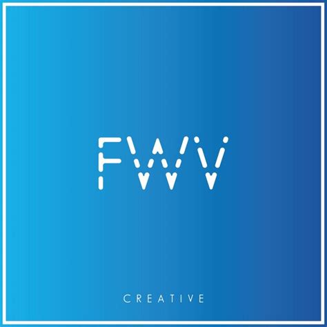 Fwv premium vector último diseño de logotipo diseño creativo de