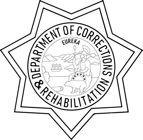 Artstation California Department Of Corrections Badge Vector File Badge Black White Svg