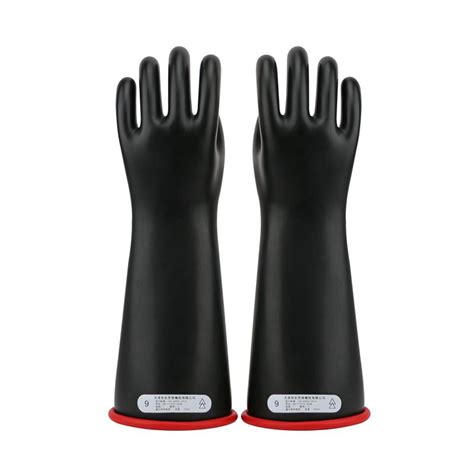 ShuangAn | Class2 Electrical Insulated Rubber Gloves Electrician 17KV High Voltage Safety ...