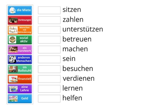 A2 1 K2 Wortschatz Nach Der Schule Match Up