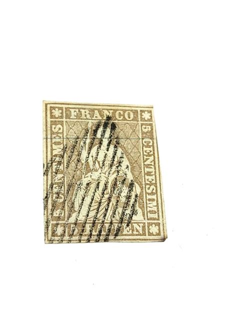 Schweizer Briefmarke 5 Rappen 1854 1863 Sitzende Helvetia Kaufen