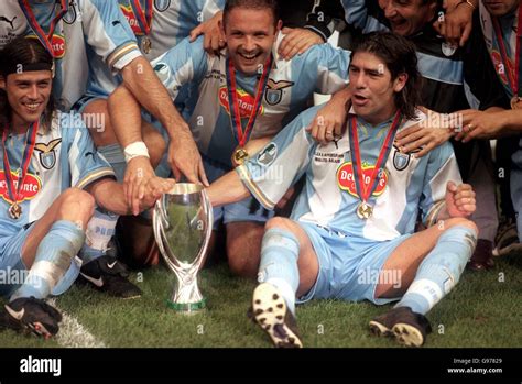 Soccer - UEFA Super Cup - Lazio v Manchester United. Lazio players ...