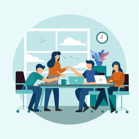 Premium Vector Teamwork Concept Flat Design Illustration