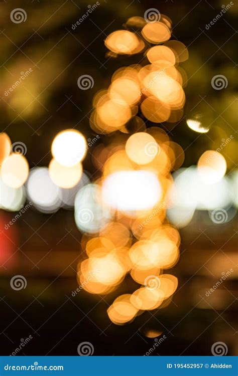 Fondo Desenfocado Del Bokeh De La Luz Nocturna De La Ciudad Imagen De