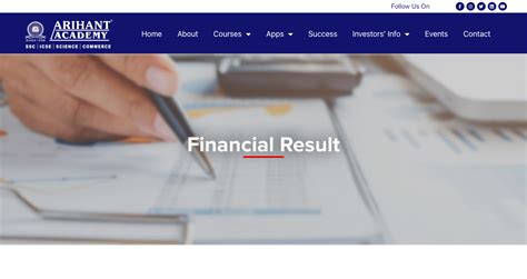 financial result arihant academy coaching classes  mumbai