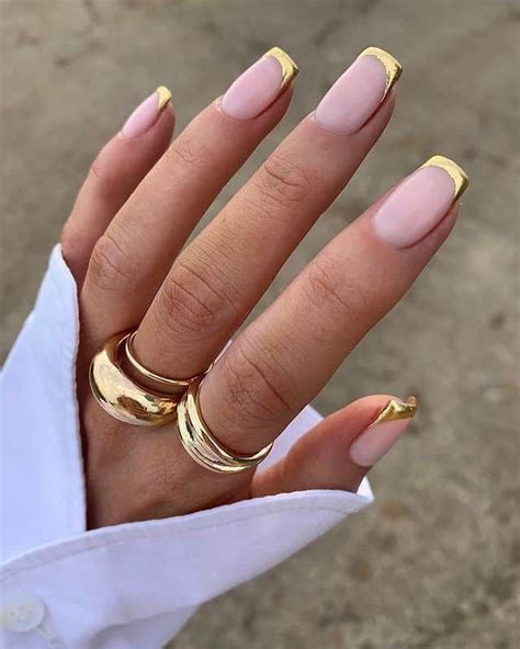 50 Vacation Nails To Give You Inspiration Prada And Pearls Gold Tip