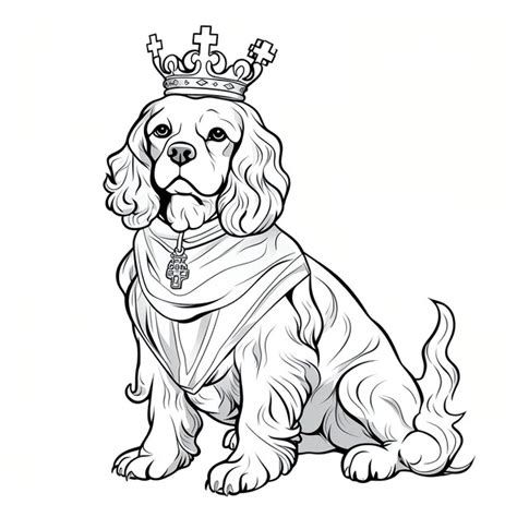 Premium Vector Clean Coloring Book Page B And W Linear Royal King