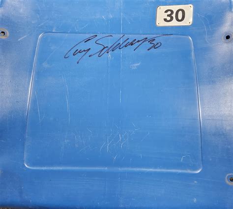 Detroit Lions Cory Schlesinger Autographed Pontiac Silverdome Seatback