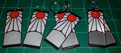 Demon Slayer Hanafuda Earrings (Charm) by ZachryWD | Download free STL model | Printables.com