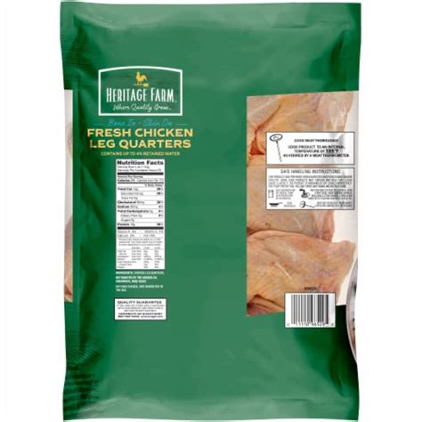 Heritage Farm Fresh Chicken Leg Quarters 10 Lb Kroger