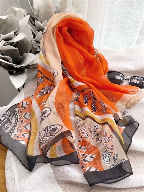 Custom Design Silk Chiffon Scarf With Customer Logo China Custom Silk