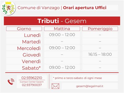 Uffici Comunali Nuovi Orari Modifica Orari Apertura Ufficio Gesem