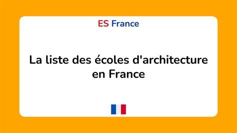 La liste des 22 écoles d architecture en France en 2025