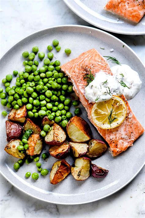 Oven Baked Salmon With Creme Fraiche Foodiecrush Com