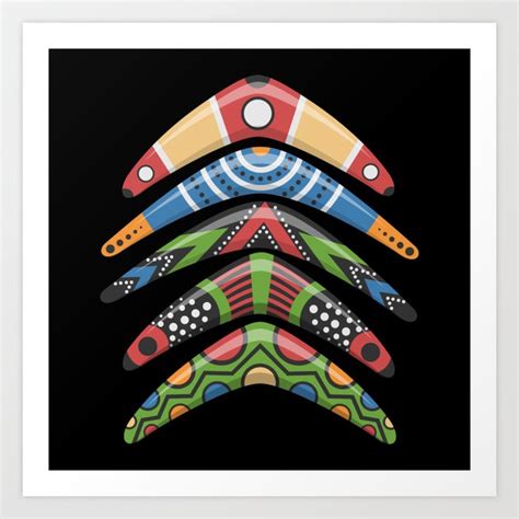 Boomerang Types Boomerang Thrower Art Print by Mooon | Society6