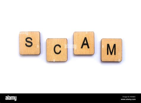 The Word SCAM Spelt With Wooden Letter Tiles Stock Photo Alamy