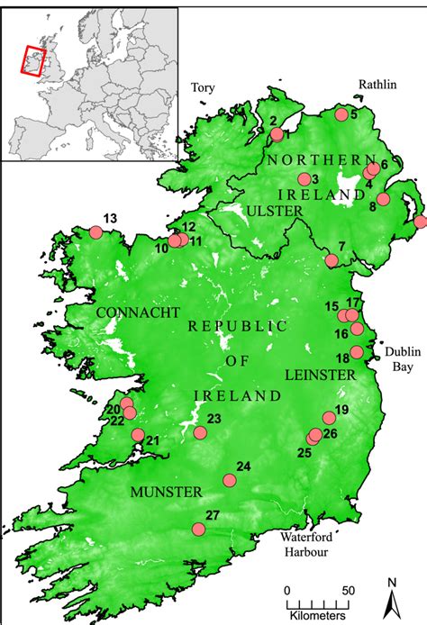 Rivers Of Ireland Map