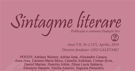 Arhive Literare Revista Sintagme Literare Nr Semnal