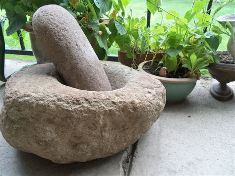 Large Native American Stone Mortar And Pestle By Bettyrayvintage