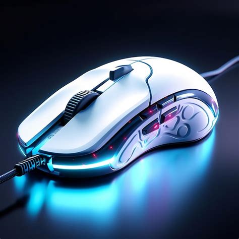 Premium Ai Image A Mouse With A Red Light On It Is Lit Up